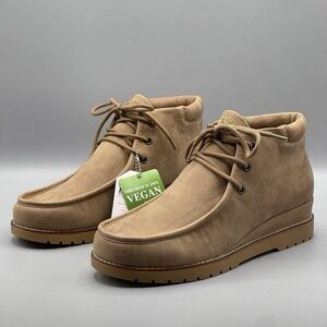 Skechers Women's 9.5 Boots Hidden Wedge Chukka Brown Heals Vegan BOBS New